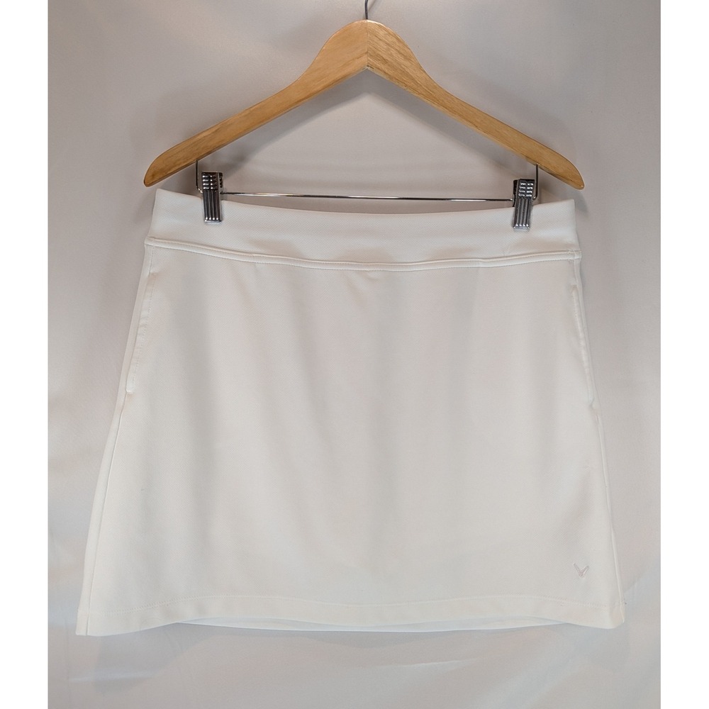 Callaway Womens White Golf Skort Active Skirt Performance Size Large